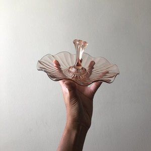 Vintage Pink Depression Glass Tray
